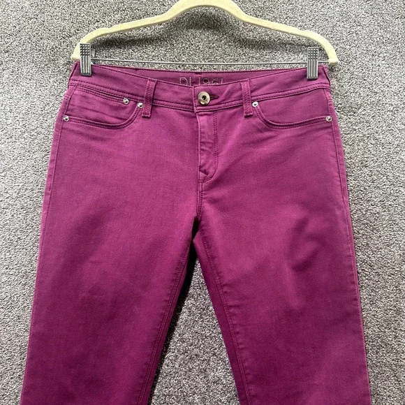 DL1961 Jeans Women 29 Pink Denim SAMANTHA Slim Straight Mid Rise Stretch Comfort - Picture 11 of 16